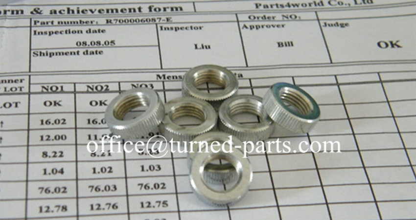 China precision straight knurled aluminum thin nuts manufacturer