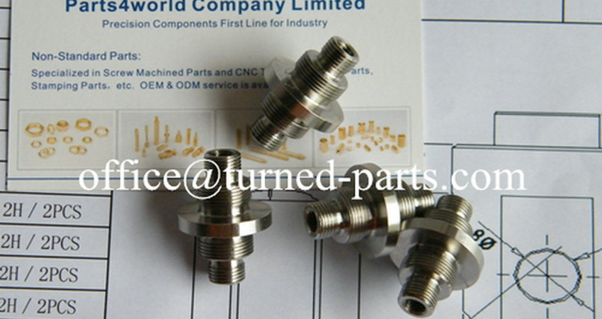 China precision CNC turning stainless steel 316 double head threaded connectors manufacturer