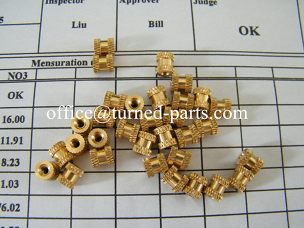 custom precision brass knurled & threaded micro nuts machining factory